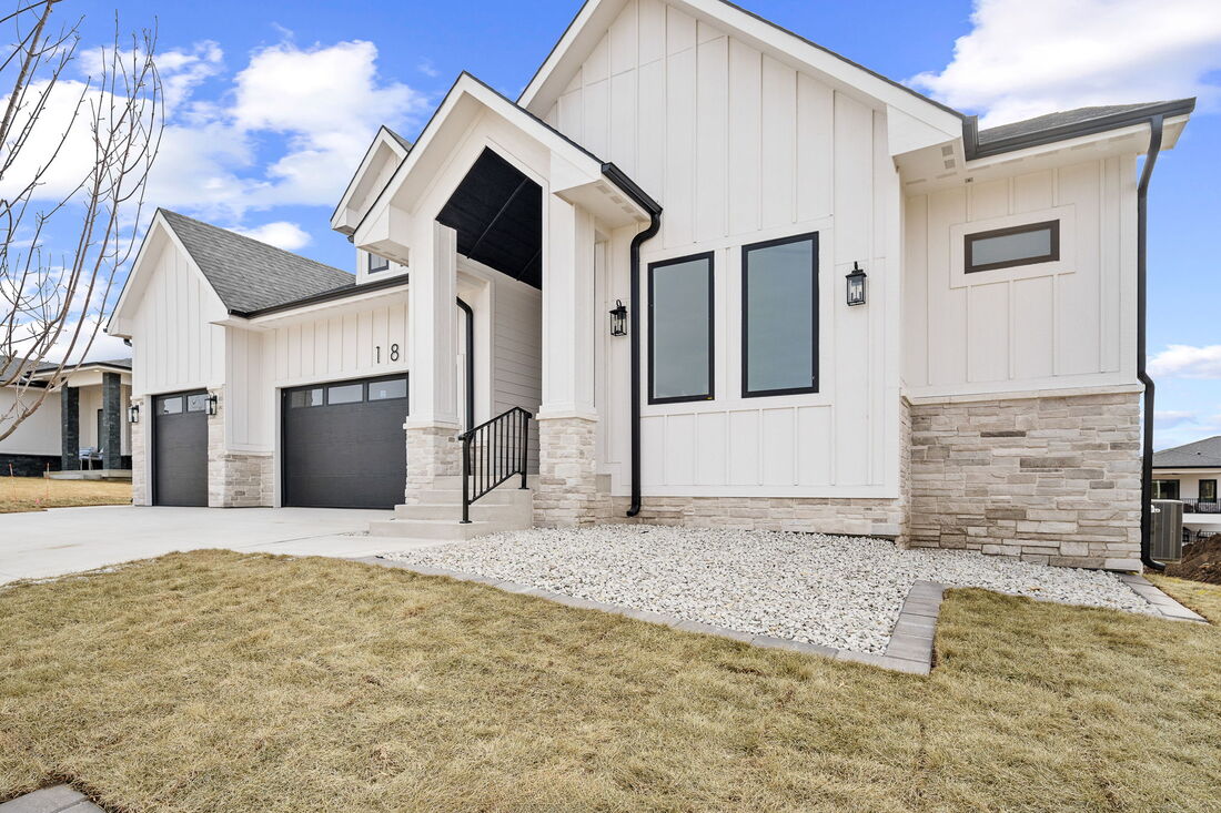 Modern farmhouse custom home exterior